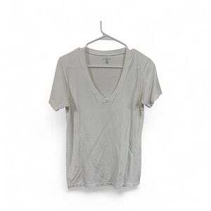 Brandy Melville Cream V-Neck Tee